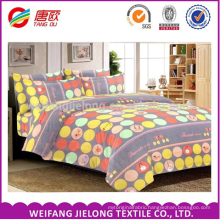 WEIFANG supplier polyester printed disperse bed sheet in bedding set